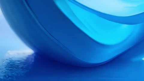 Closeup of a glistening whirlpool pattern in crystal clear water, with vibrant Stock Footage 253605599