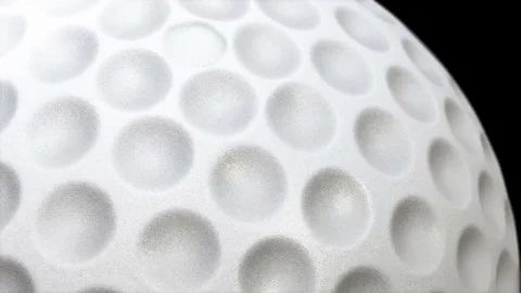 Closeup of Golf ball rotating looped Stock Footage 77605060