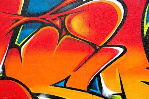 Closeup of graffiti wall Stock Illustration