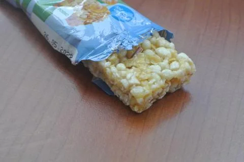Closeup of a grain candy bar Stock Photos