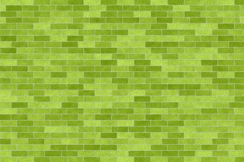 Closeup of green brick wall Illustrazione stock