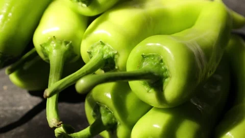 Closeup of a green pepper Stock Footage 302537029
