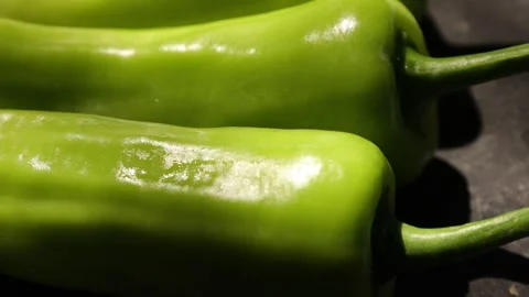 Closeup of a green pepper Video stock 302537042