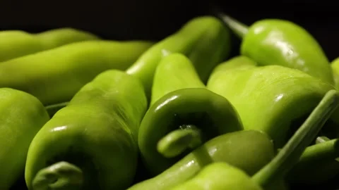 Closeup of a green pepper Video stock 302537058