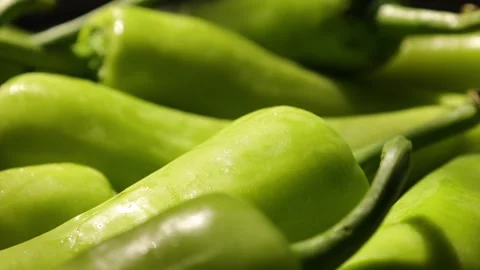 Closeup of a green pepper Video stock 302537097