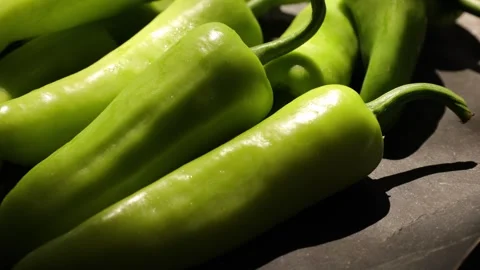 Closeup of a green pepper Video stock 302537118