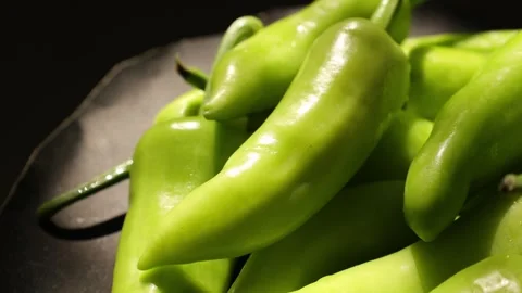Closeup of a green pepper Video stock 302537183