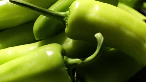 Closeup of a green pepper Video stock 302537203