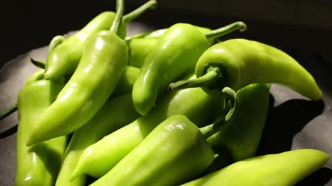Closeup of a green pepper Video stock 302537207