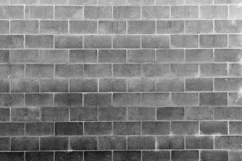 Closeup of grey block wall 库存照片