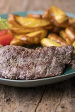 Closeup of a grilled steak Stock Photos