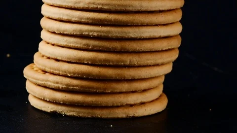 Closeup of a group of cookies Stock Footage 87220734