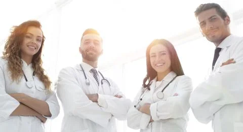 Closeup.a group of doctors. Stock Photos
