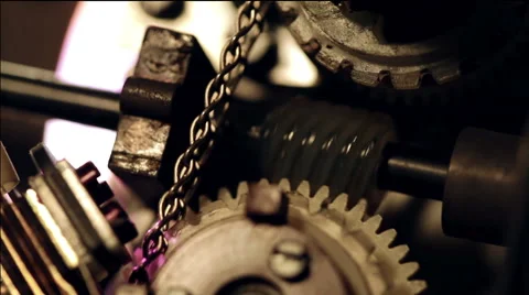 Closeup of grunge working mechanism Stock Footage 42689913