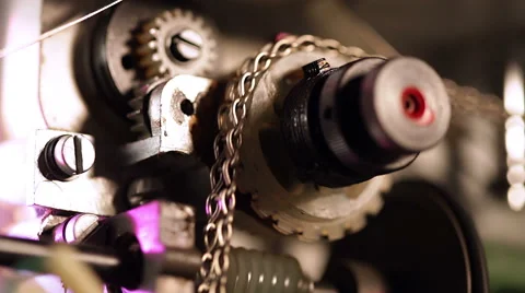 Closeup of grunge working mechanism Stock Footage 42689916