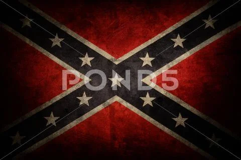 Closeup of grungy Confederate flag Stock Photos