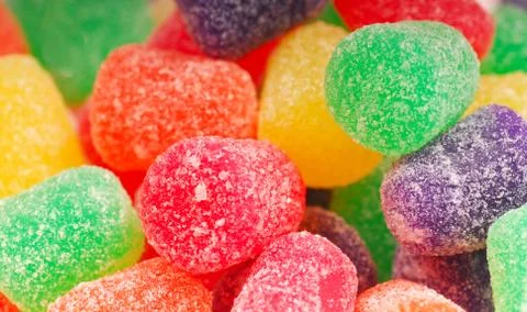 Closeup of gumdrops Stock Photos