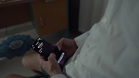 Closeup of Hamster Combat Game Screen Leveling Up Crypto Exchange - 4K ProRes Stock Footage 278365566