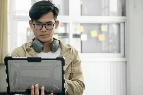 Closeup hand coding programing computer software. 스톡 사진