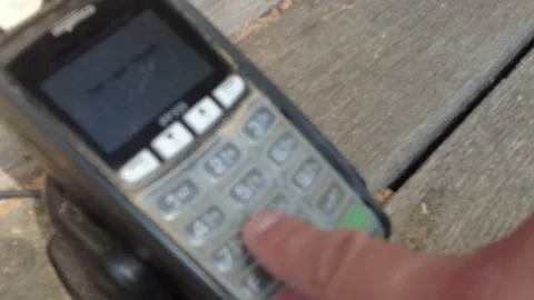 Closeup of a Hand Entering Code on a Credit Card Reader Stock Footage 301713063