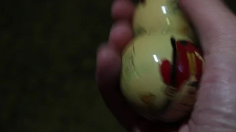 Closeup hand of man while using two stress balls Stock Footage 116672816