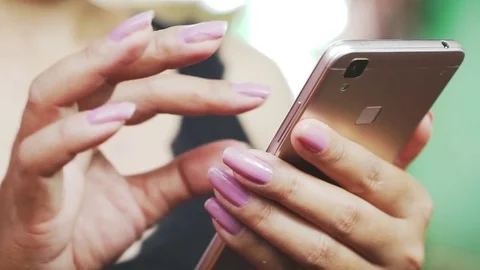 Closeup hand using phone2 pond5 Stock Footage 80528644