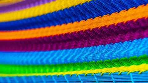 Closeup on handmade hammock Stock Photos