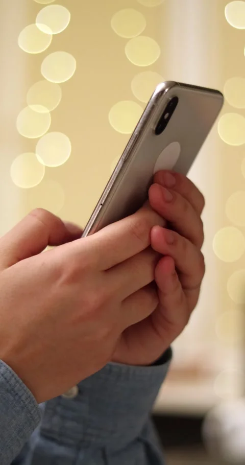 Closeup, hands and chat with smartphone for social media, connection and scro 動画素材 303348019