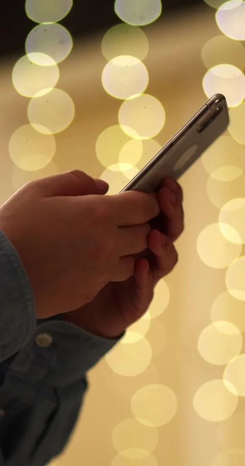Closeup, hands and chat with smartphone for social media, connection and scro Stock Footage 303350964