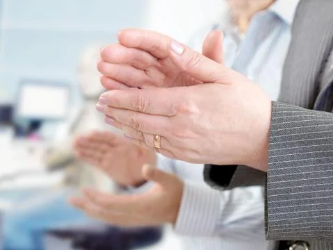 Closeup of  Hands Applauding Stock Photos