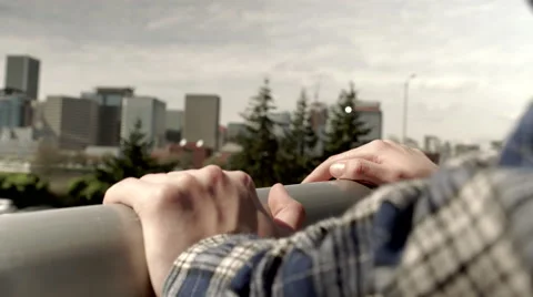 Closeup Of Hands, Camera Tilts Up To Reveal Beautiful Young Woman(4K) Video stock 49922875