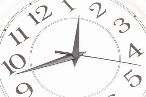 Closeup of hands on clock face. Foto stock