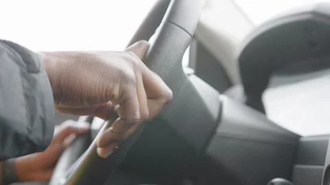 Closeup Hands Driving Stock Footage 197145016