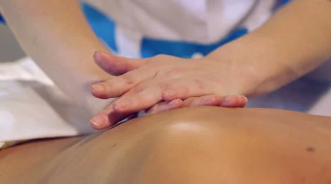 Closeup hands of the masseur. Stock Footage 43470869