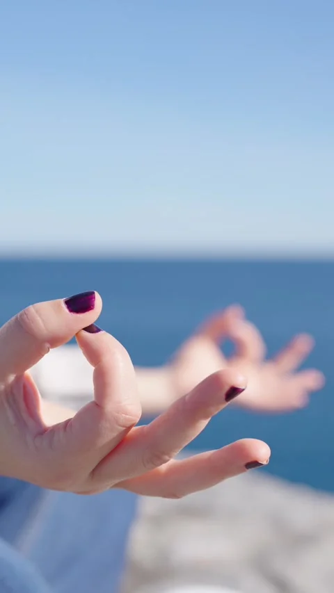 Closeup of hands in meditation posture. Stock Footage 288327498