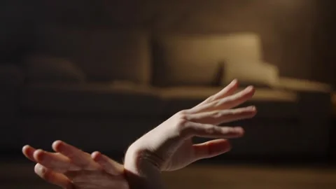 Closeup of hands moving or dancing Stock-Footage 246421741