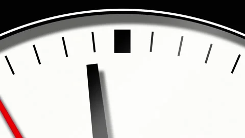 Closeup of hands ticketing on clock face animation Stock Footage 130336851