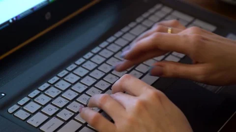 Closeup of hands typing Stock Footage 73605579