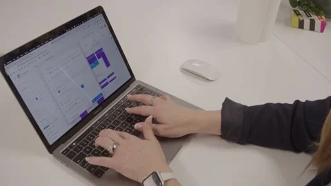 Closeup of Hands Typing on Keyboard Stock Footage 197144083