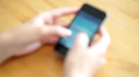 Closeup of hands typing sms Stock Footage 64990809