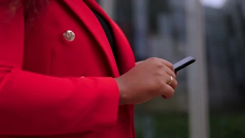 Closeup of hands using phone Stock Footage 254650631