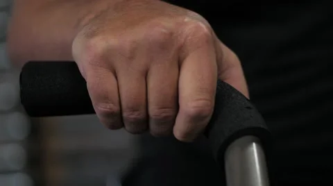 Closeup of hands while on AirDyne Stock Footage 41266209