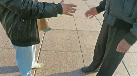 Closeup of Handshake with city background Stock Footage 54790345