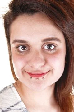 Closeup head shot. Stock Photos