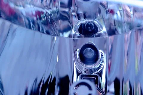 Closeup headlights of a car Stock Photos