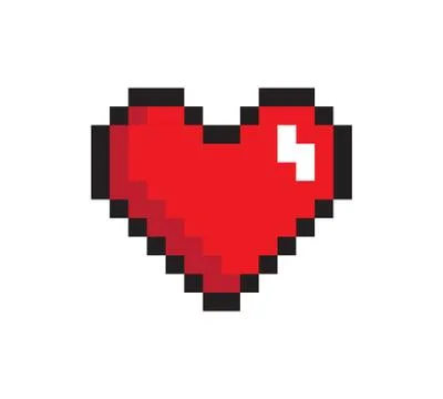 Closeup Heart, Pixel Icon, Vector Illustration イラスト素材