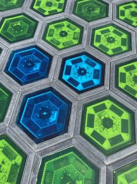 Closeup of a hexagonal pattern on the background Stock Photos