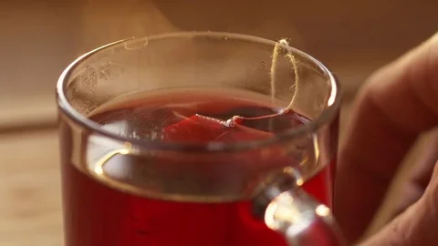 Closeup of hibiscus tea Stock Footage 71468944
