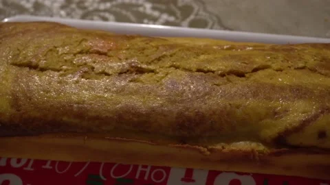 Closeup a homemade tangerine cake Video stock 157815341