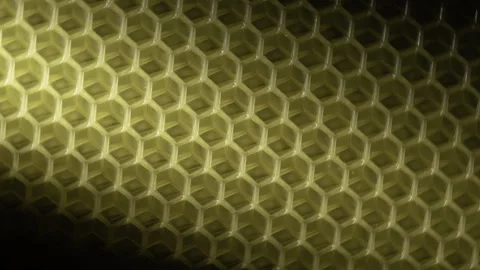 Closeup of honeycomb wax pattern with hexagonal texture Stock Footage 303823499